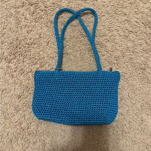 The Sak Teal Woven Shoulder Bag